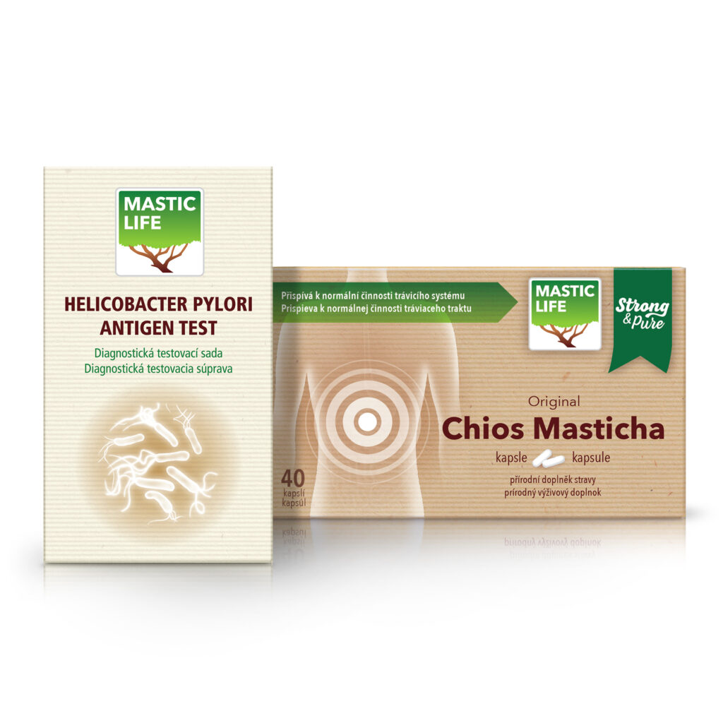 Helicobacter pylori test + Mastic (set: 1 test, 40 capsules)